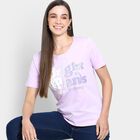 Ladies' Cotton Round Neck T-Shirt, Lilac, small image number null